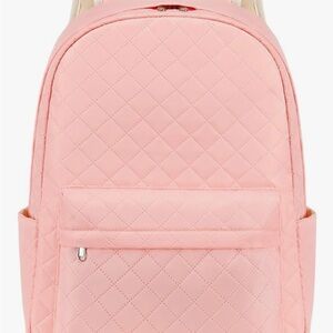 Quilted Pink Backpack